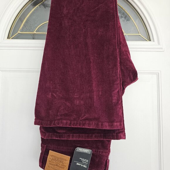 Levi's 726 Flare High Rise Pale Mauve Corduroy Flare Women's Jeans (32 x 32) - Picture 5 of 15